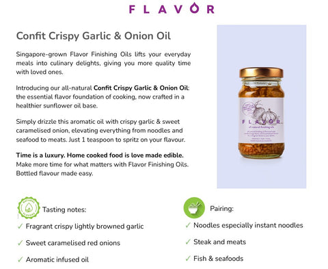 Confit Crispy Garlic & Caramelized Onion Oil
