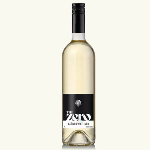 Wine bottle labeled 'The Zero' on a white background