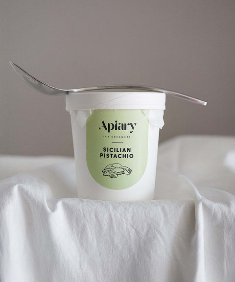 Sicilian Pistachio Ice Cream | Homemade Ice Creamery | Apiary Singapore