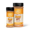 Two jars of Lanes Honey BBQ seasoning on a white background