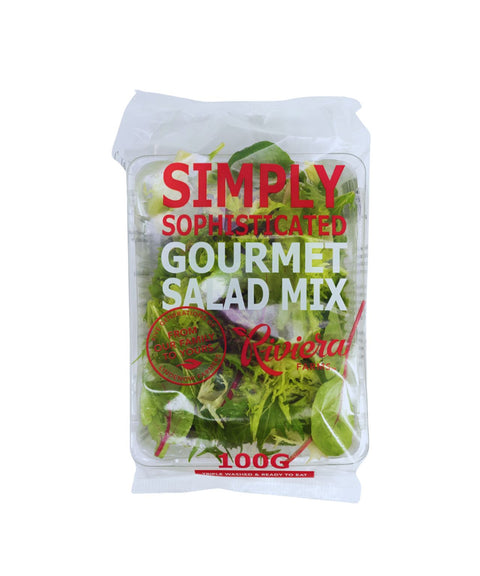 Packaged gourmet salad mix with visible brand name on a white background
