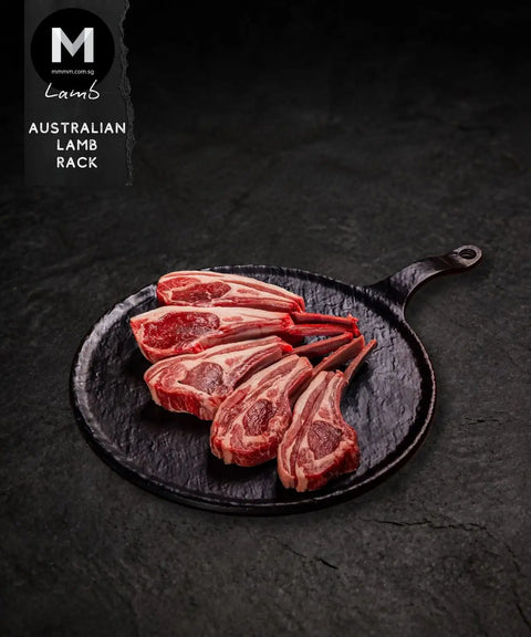 Australian lamb rack, cap-on and trimmed for roasting or the grill | Mmmm Singapore