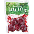 Packaged baby beets with 'Pure'n Ezy' branding on a white background