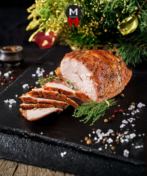 Reduced Sodium Nitrate Free Raw Cured Gammon Ham Skin On Whole Semi Bone-In Netted (5-6kg)