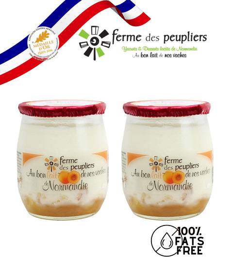 Peupliers Apricot Yoghurt – 0% Fat, French Artisan Dairy