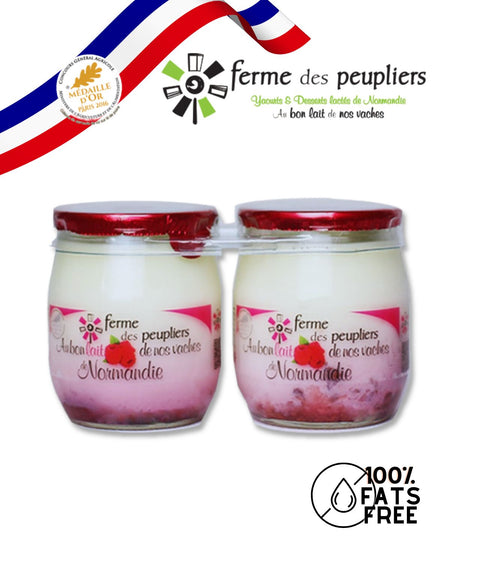 Peupliers Raspberry Yoghurt – 0% Fat, French Artisan Dairy