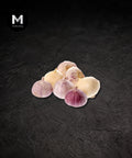 Whole fragrant garlic bulbs on a black background
