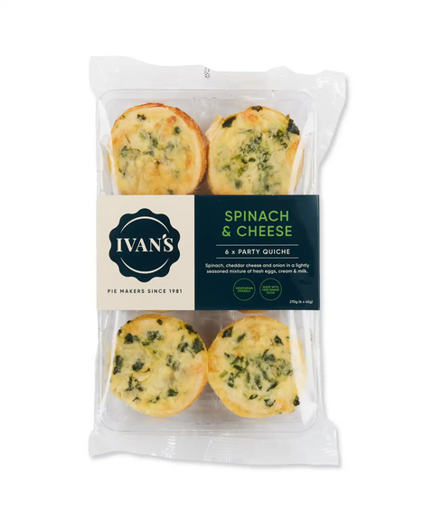 Spinach and Cheese Quiche (Vegetarian) | Ivan's Pies